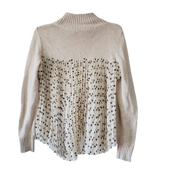 Anthropologie Cream Sweater with Patterned Back - Picture 3 of 7